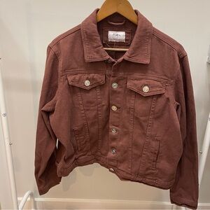 Rue+ Women's Brown denim Jacket size 1X NEW
